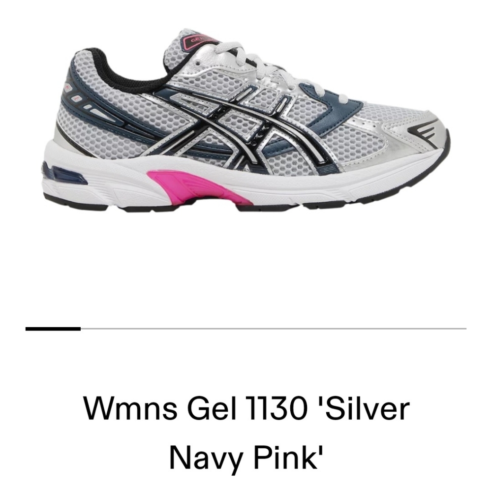 Ascis gel 1130 sliver navy pink